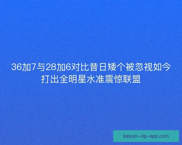 36加7与28加6对比昔日矮个被忽视如今打出全明星水准震惊联盟