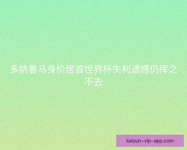 多纳鲁马身价居首世界杯失利遗憾仍挥之不去
